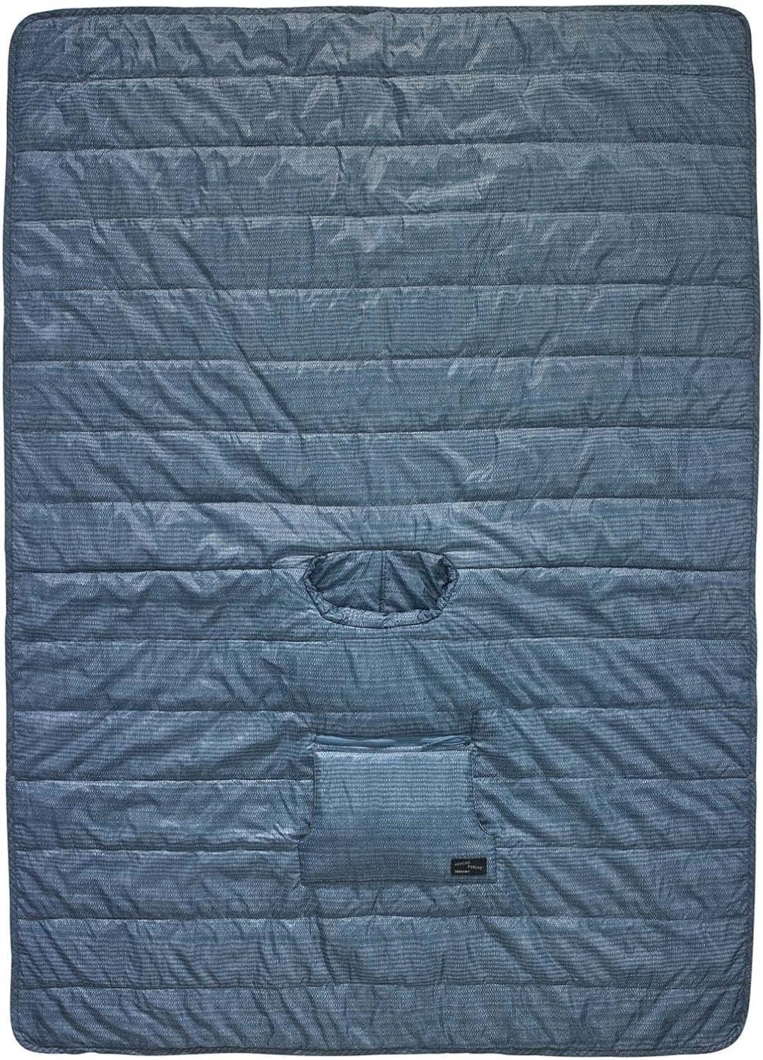 image:imageInsulated Adventure Poncho by ThermaRestBlue Woven Print