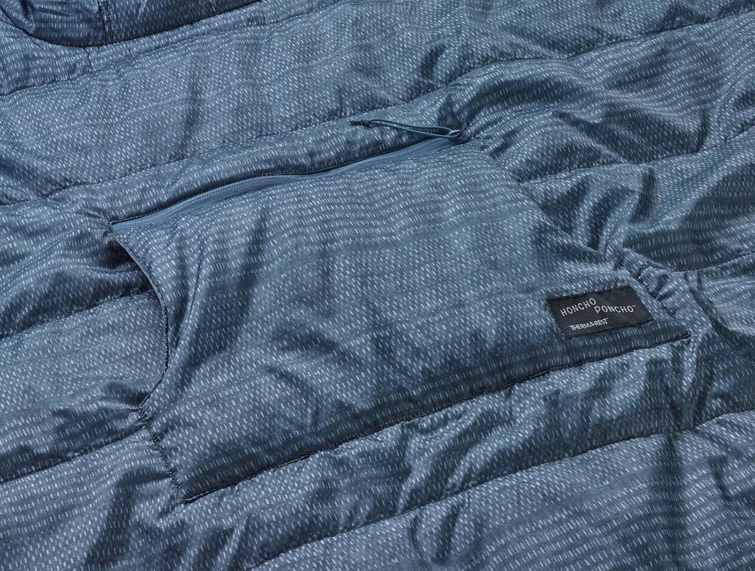 image:imageInsulated Adventure Poncho by ThermaRestBlue Woven Print