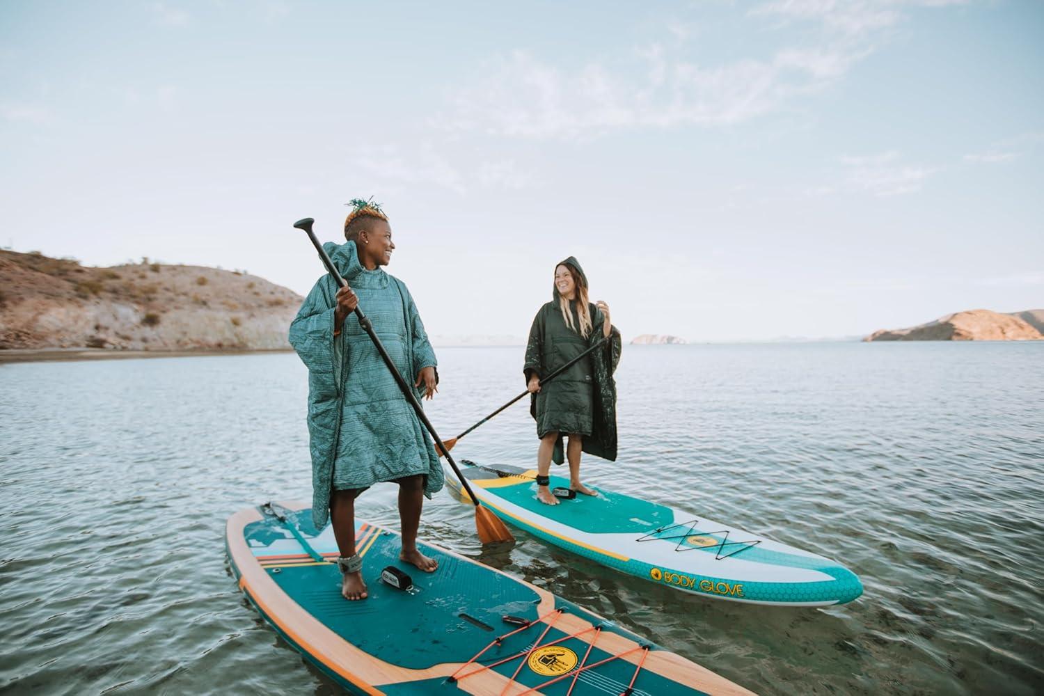 image:imageInsulated Adventure Poncho by ThermaRestBlue Woven Print