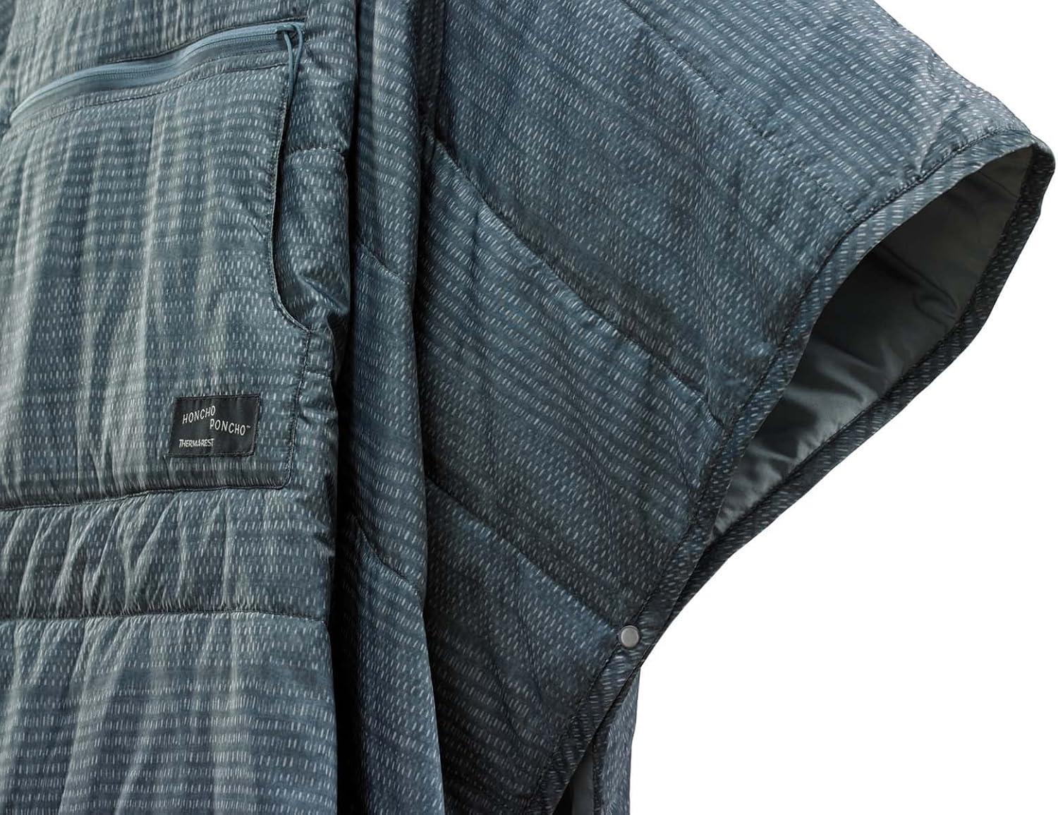 image:imageInsulated Adventure Poncho by ThermaRestBlue Woven Print