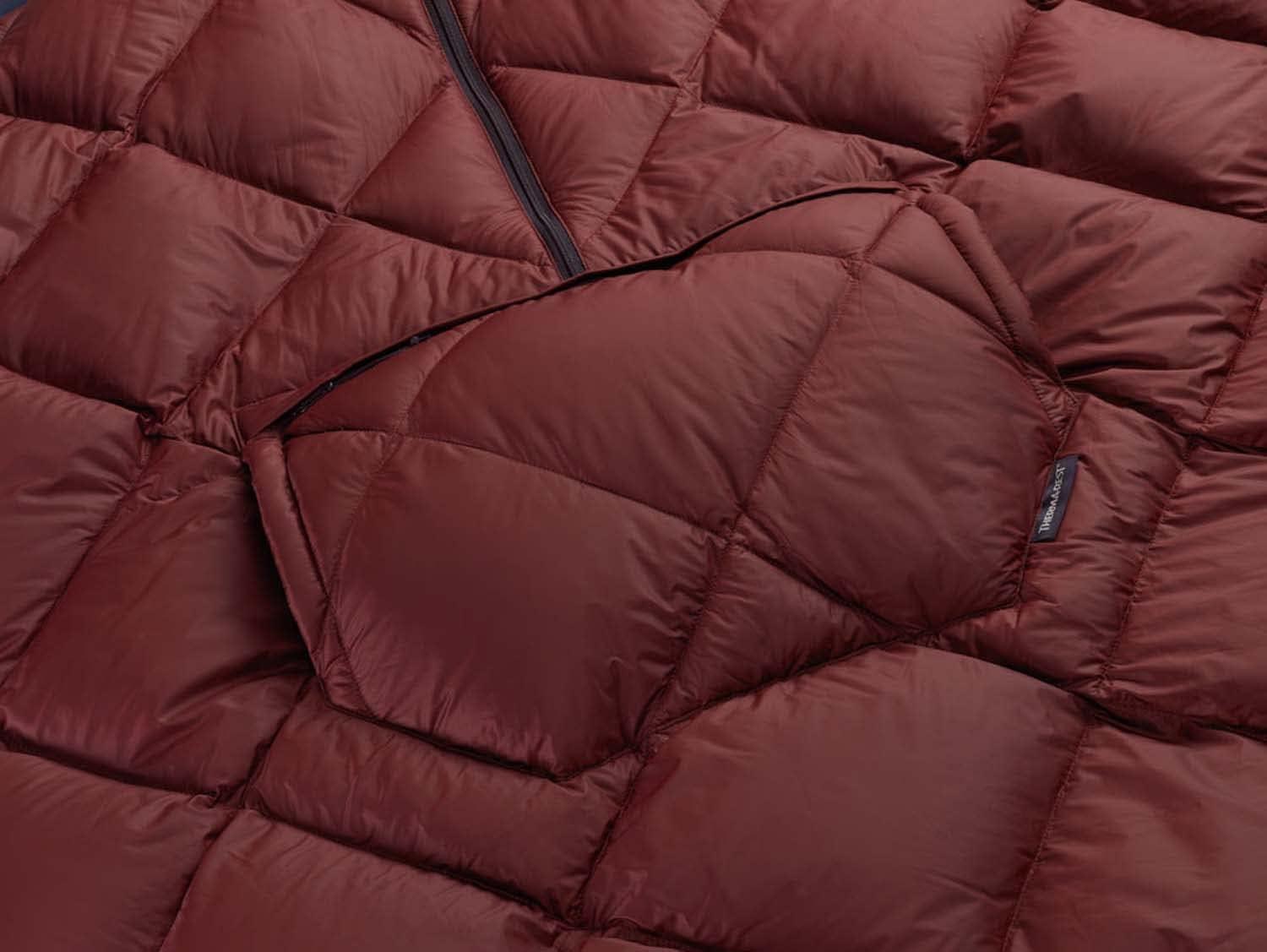 image:imageThermaRest Honcho Poncho Down Wearable Camping BlanketBurgundy