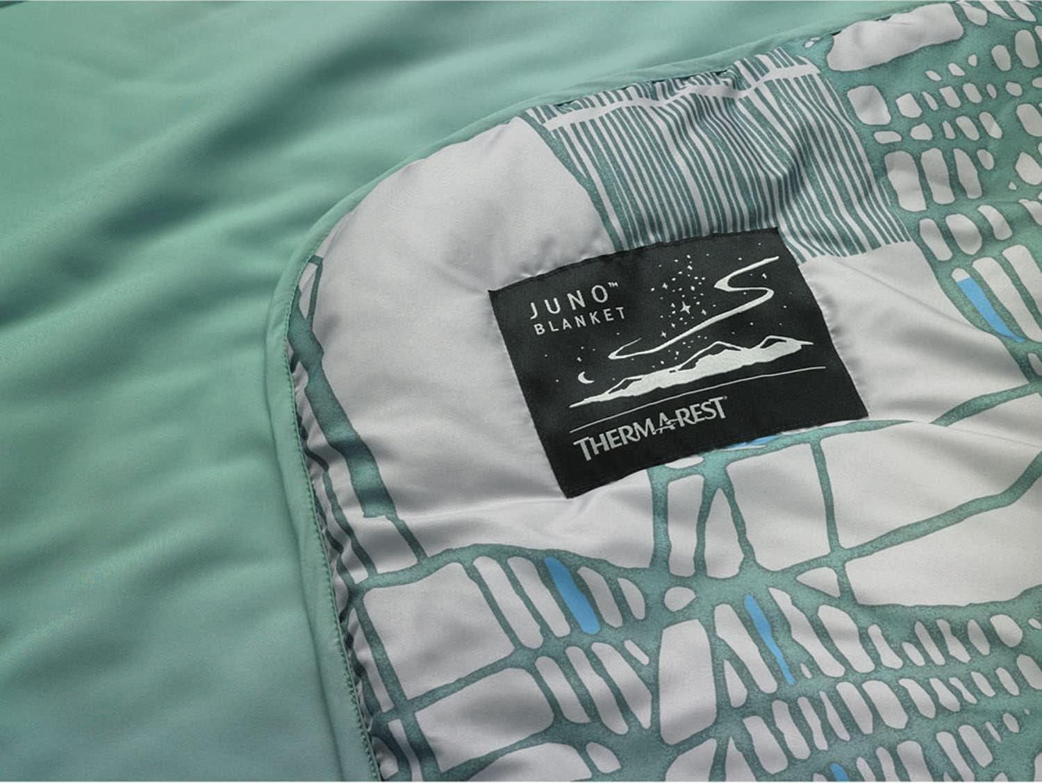 image:imageThermaRest Juno Insulated Camping and Backpacking Blanket Deep Pacific One SizeSage Nature Grid Print