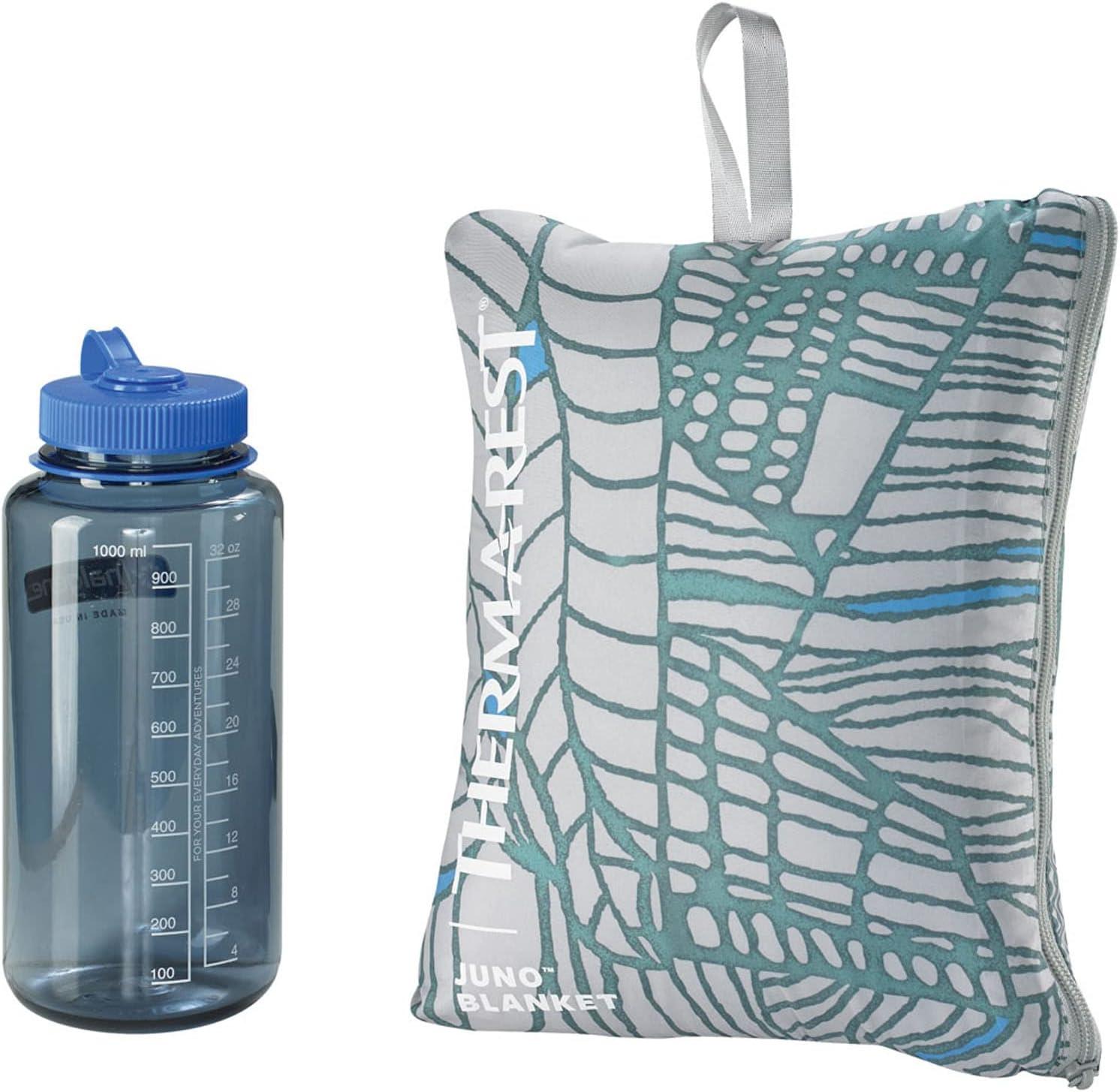 image:imageThermaRest Juno Insulated Camping and Backpacking Blanket Deep Pacific One SizeSage Nature Grid Print