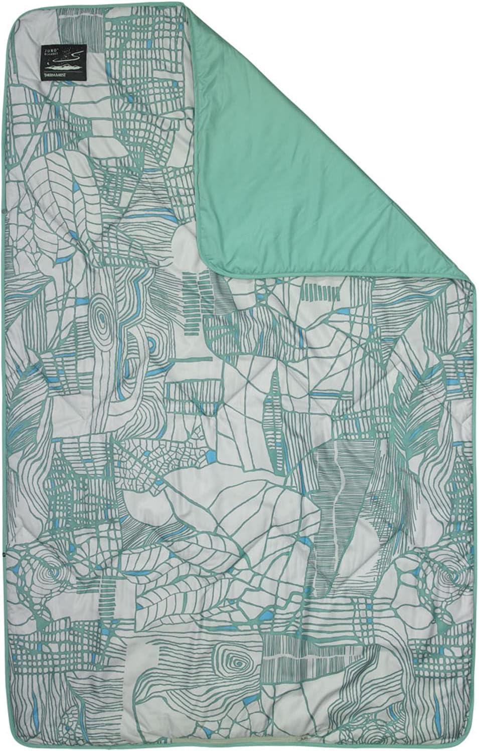 image:imageThermaRest Juno Insulated Camping and Backpacking Blanket Deep Pacific One SizeSage Nature Grid Print