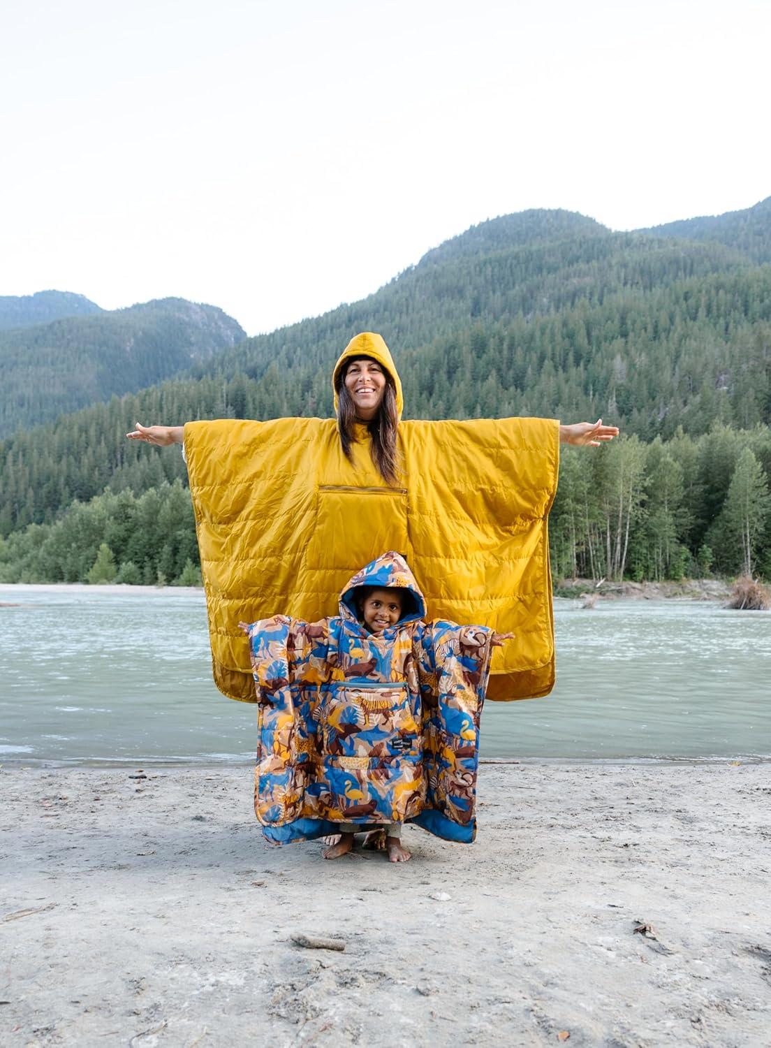 image:imageThermaRest UnisexYouth Kids Honcho Poncho Wearable Hoodie BlanketBrown